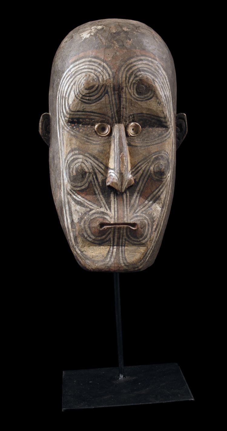 Iatmul wooden head, Oceanian art, tribal art, Papua New Guinea, Oceania