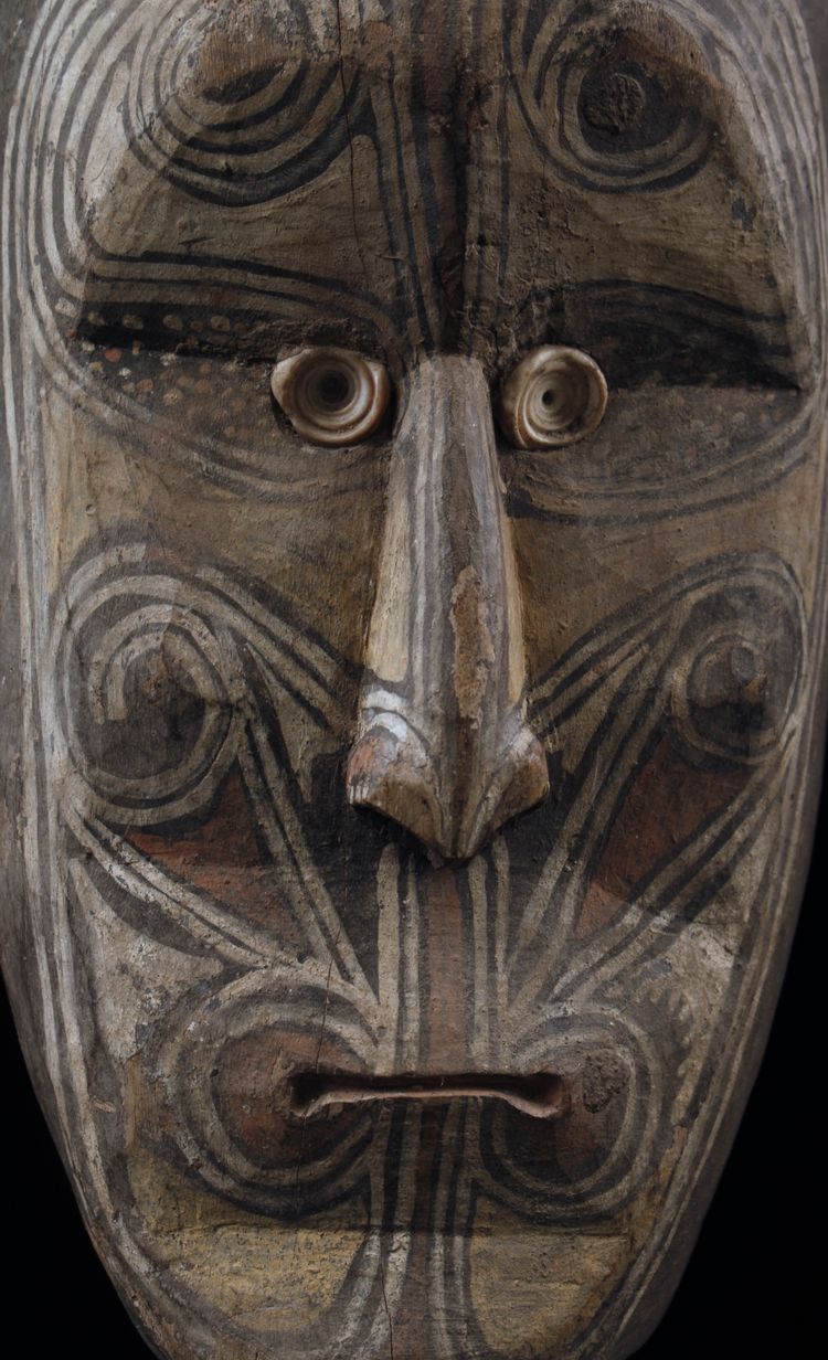 Iatmul wooden head, Oceanian art, tribal art, Papua New Guinea, Oceania