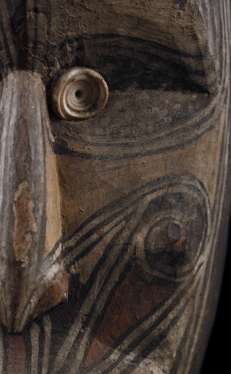 Iatmul wooden head, Oceanian art, tribal art, Papua New Guinea, Oceania