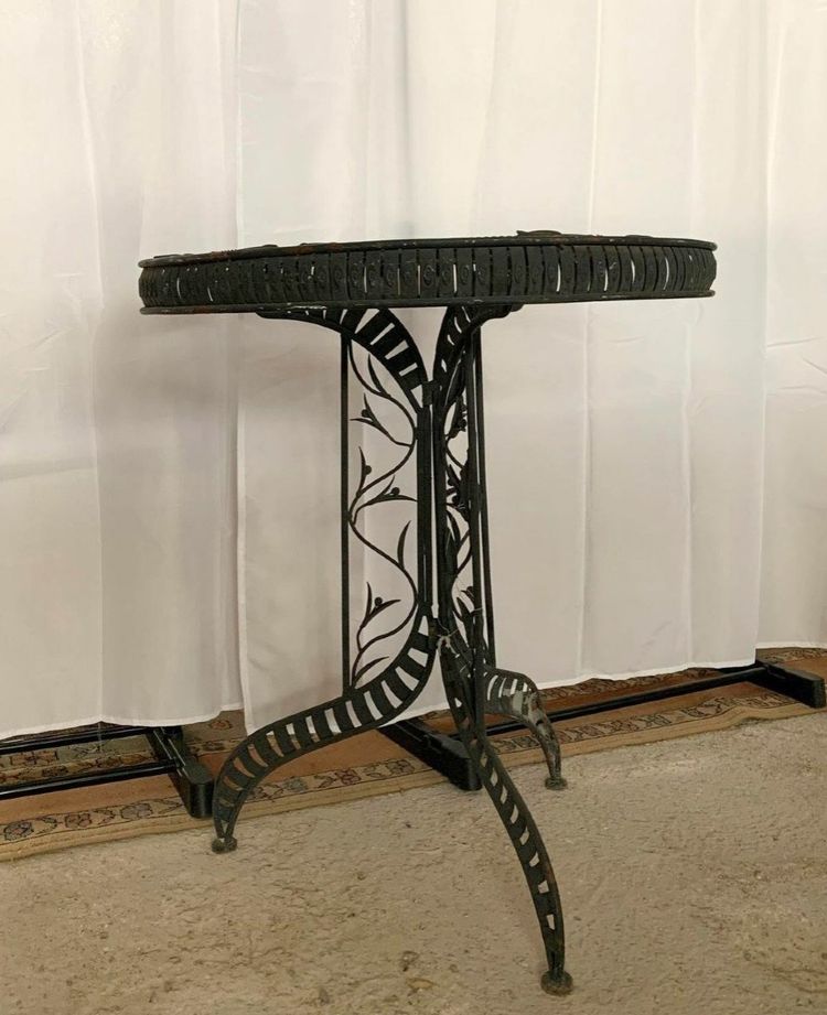 Iron Pedestal Table Circa 1950-1960