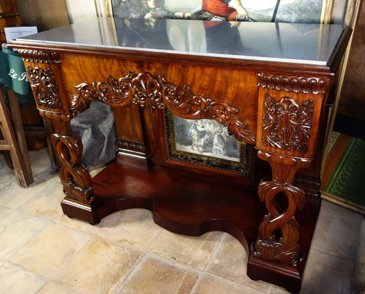 Cuban mahogany Dolphin wedding console table