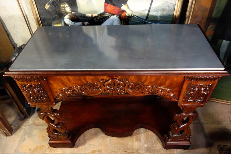 Cuban mahogany Dolphin wedding console table