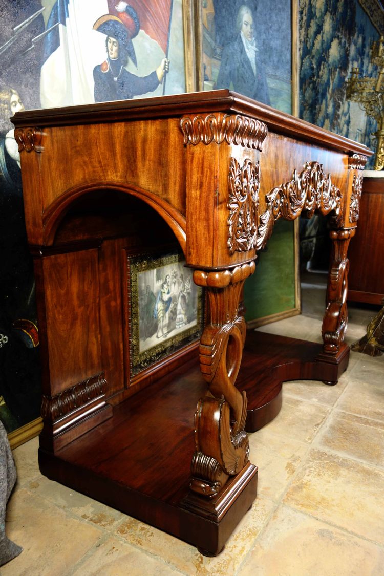 Cuban mahogany Dolphin wedding console table