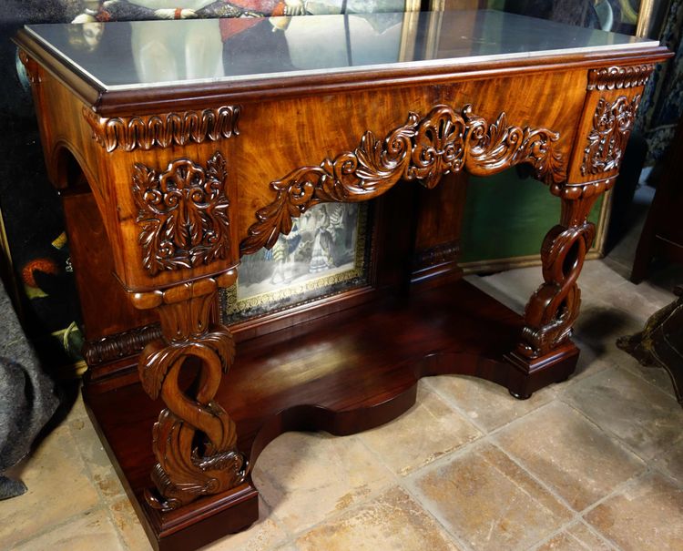 Cuban mahogany Dolphin wedding console table