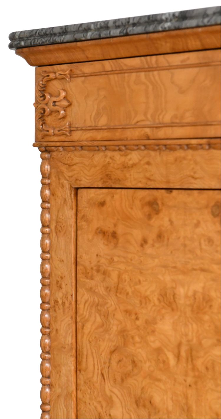 Restoration-period secretary in burrwood veneer