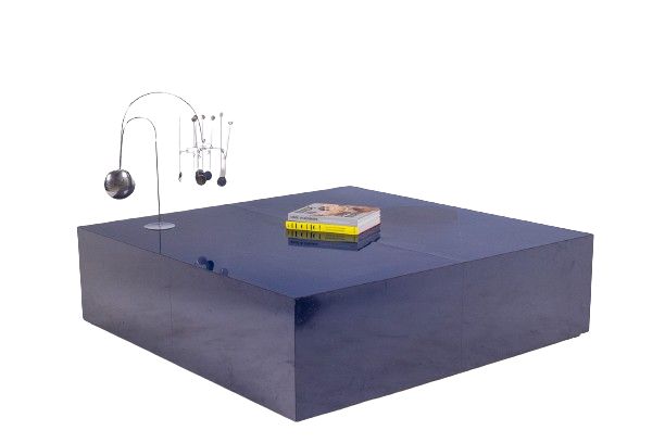 Maison Jansen. Square blue coffee table. Circa 1970. LS6179406G