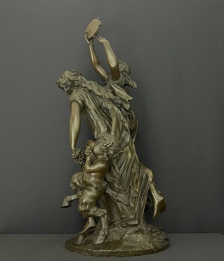 Bronze Statue after Clodion (1738-1814, Paris), Claude Michel.