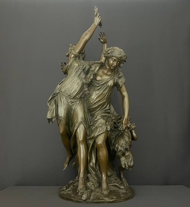 Bronze Statue after Clodion (1738-1814, Paris), Claude Michel.