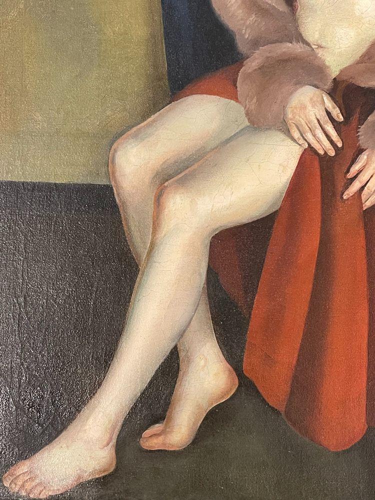 Leonid FRECHKOP (1897–1982), "Nude with a Fur Coat"