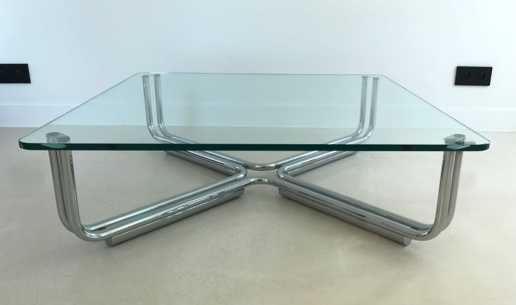 Table basse 784 petit modèle par Gianfranco Frattini pour Cassina, Italie 1968