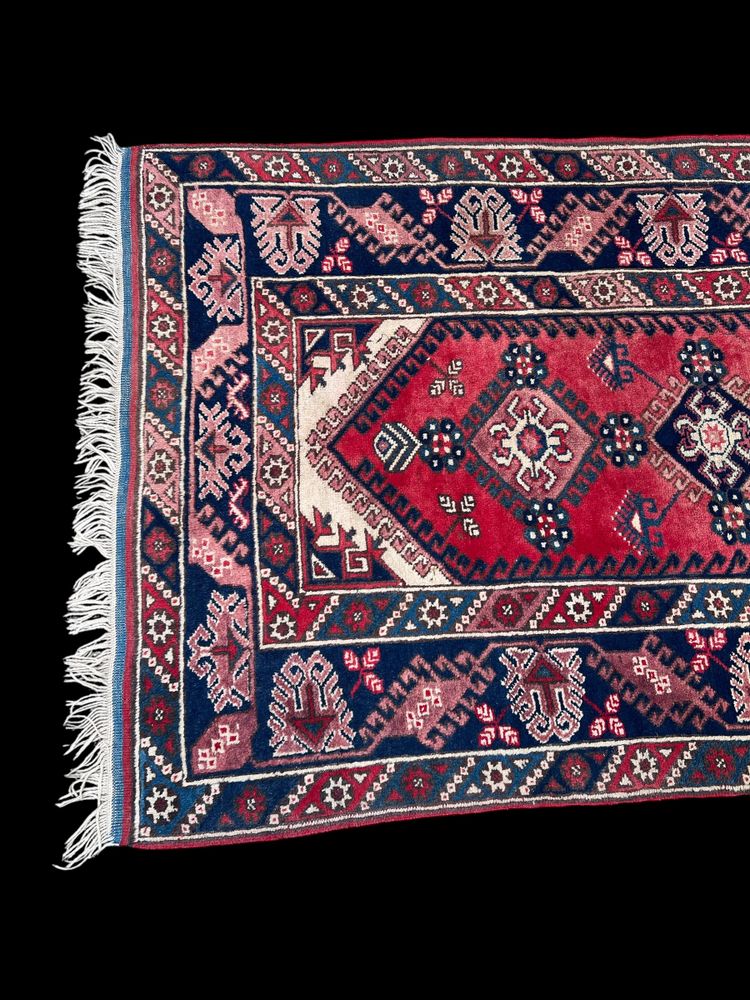 TURKISH HANDMADE KNOTTED WOOL RUG 210CM X 116CM