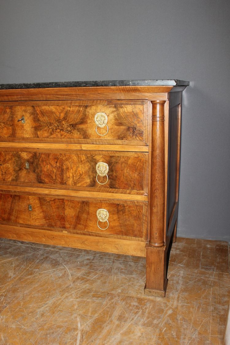 Empire Chest of Drawers in Walnut 19th Century