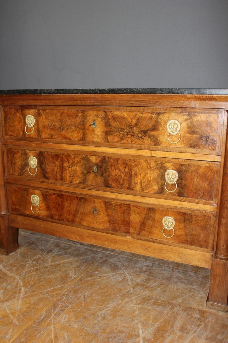 Empire Chest of Drawers in Walnut 19th Century