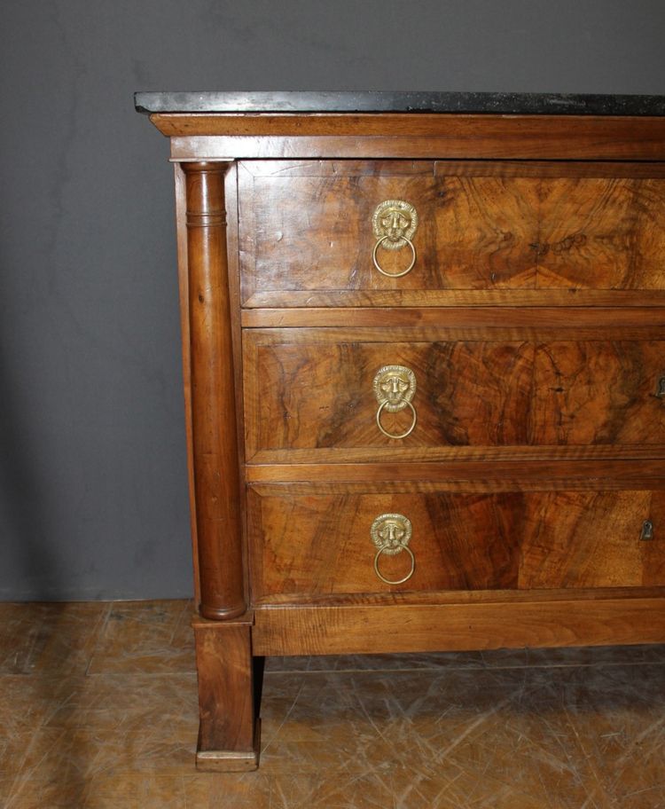 Empire Chest of Drawers in Walnut 19th Century