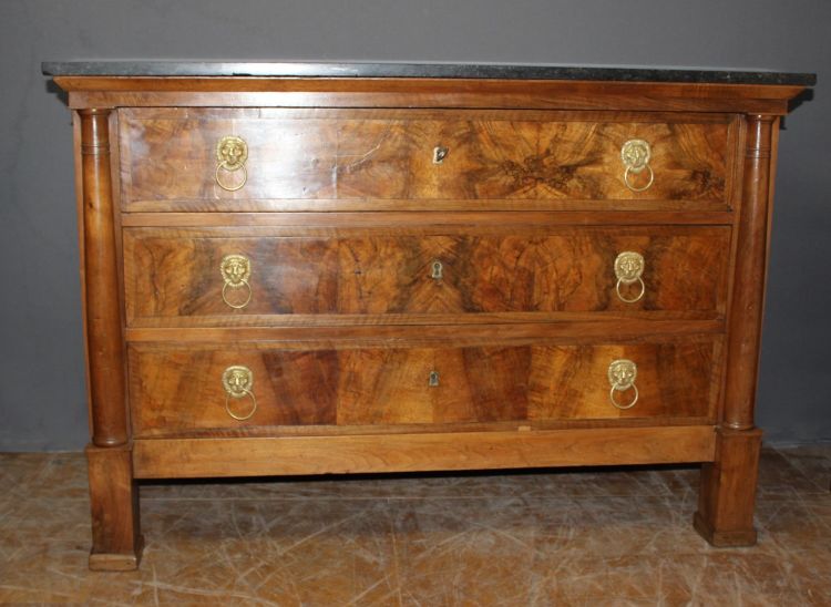 Empire Chest of Drawers in Walnut 19th Century