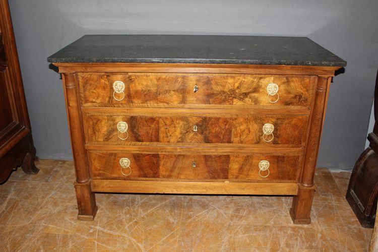 Empire Chest of Drawers in Walnut 19th Century