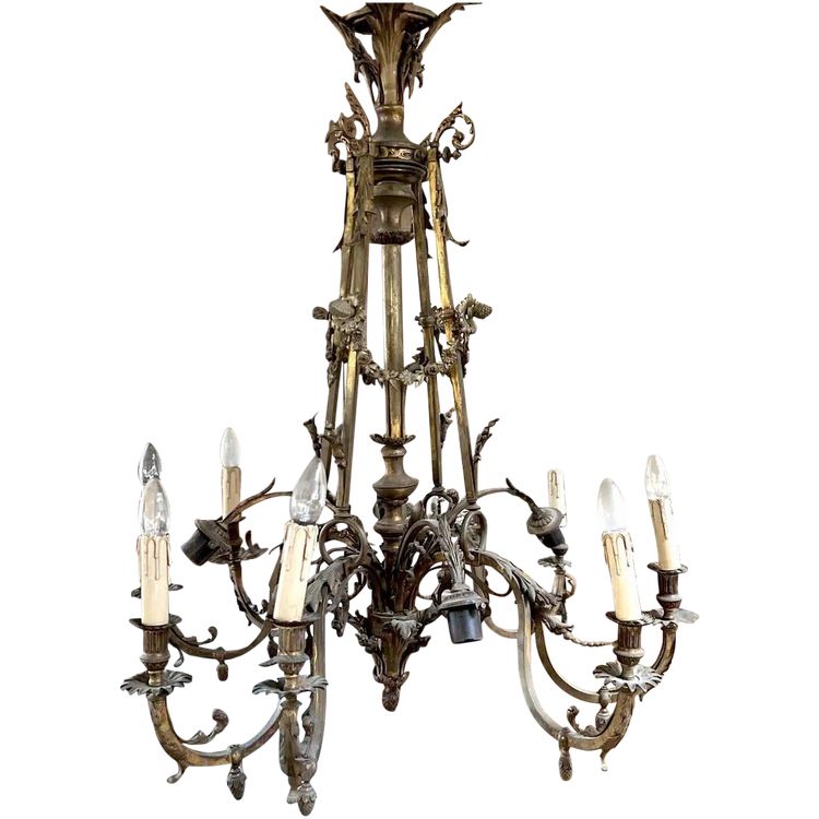 Louis XVI Bronze Chandelier