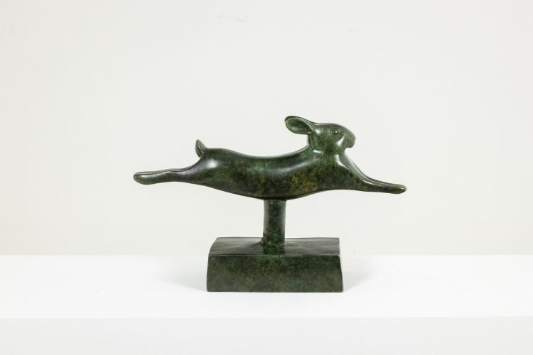 Francois Pompon. “Running Rabbit”, bronzo, edizione 2006. LS62003008BLS62003008B