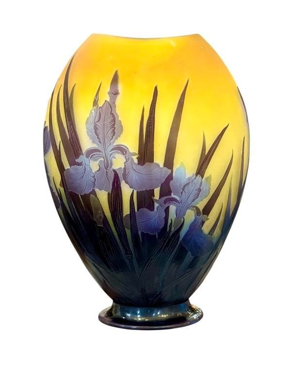 Emile Gallé Vase "With Irises"