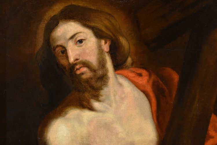 Anthoon Van Dyck (antwerp 1599 - London 1641) Workshop - Christ Carrying The Cross