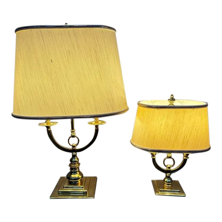 Set di 2 lampade in metallo oro