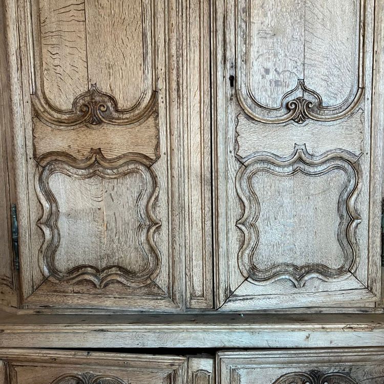 Louis XV Style Stripped Oak Corner Cabinet