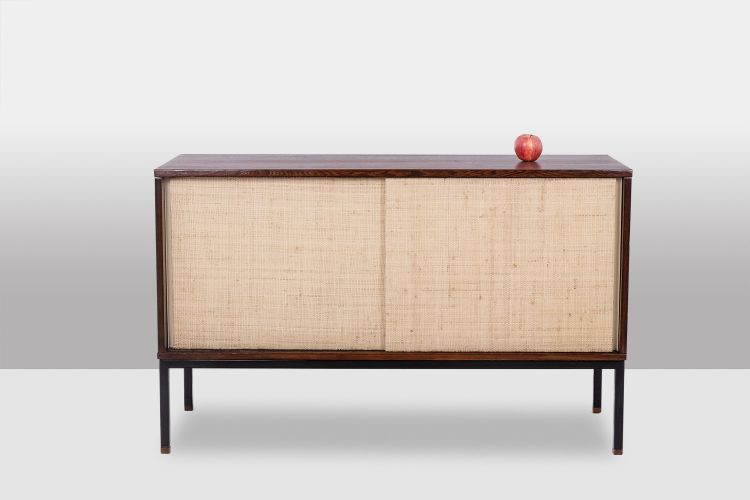 Martin Visser. Buffet in wenge and raffia. 1970s.