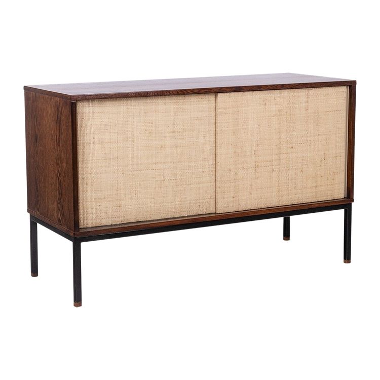 Martin Visser. Buffet in wenge and raffia. 1970s.