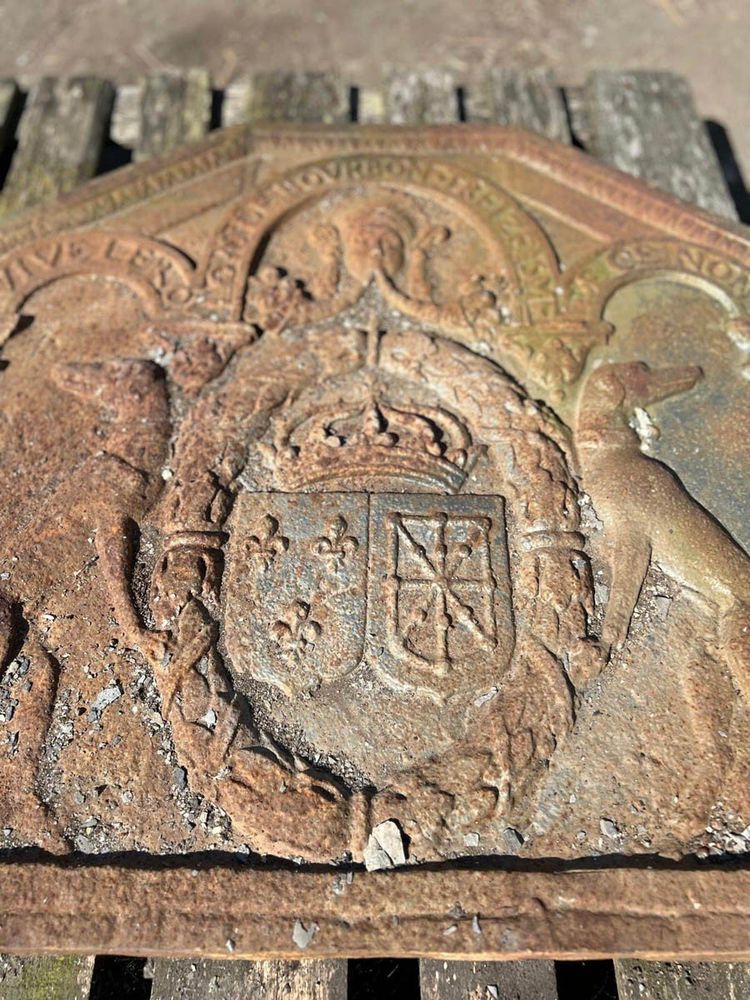 Fireplace Plate With The Alliance Coat Of Arms Of Louis-Henry De Bourbon-Condé