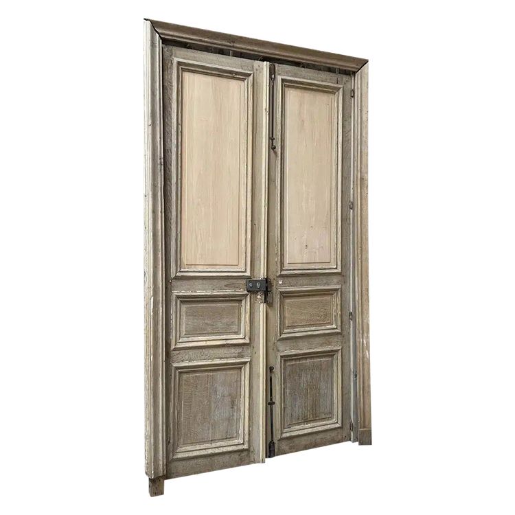 Haussmann Style Stripped Double Door With Frame