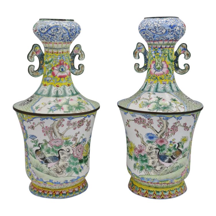 Paire de vases, Chine XIXe siècle. 