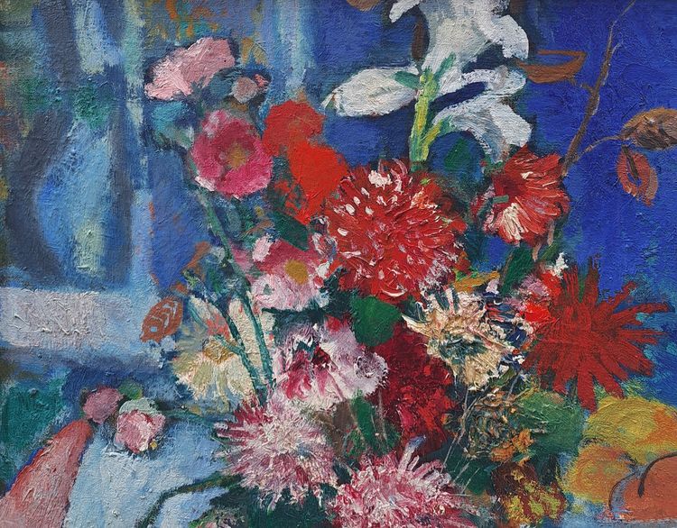 François GALL (1912-1987) - Bouquet of Dahlias