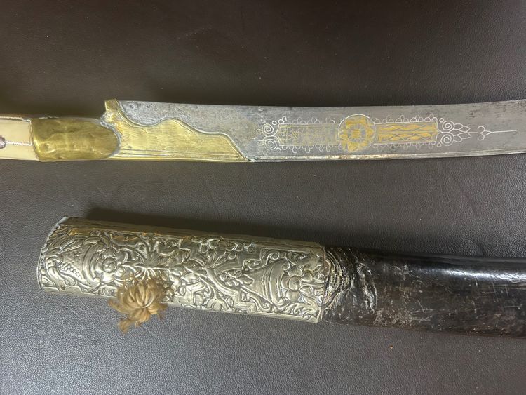 Yatagan With Its Scabbard Turkish Saber - Ottoman 19th Century