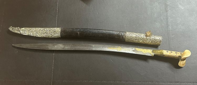 Yatagan With Its Scabbard Turkish Saber - Ottoman 19th Century