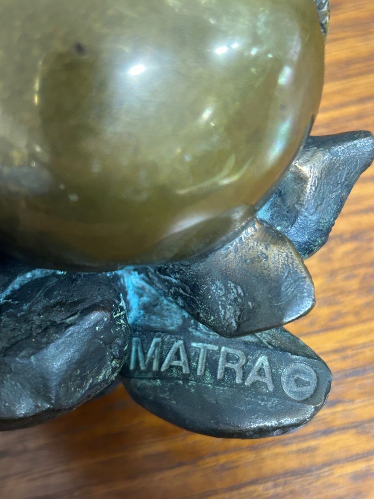 Anita Tullio (1935-2014) “Matra hatching” Bronze with green and gilded patina