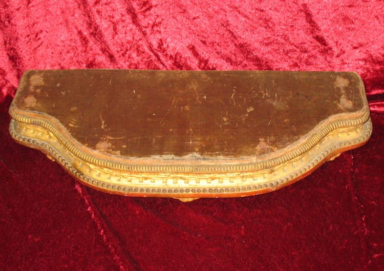 18th century gilded wooden base for pendulum, bronze, sculpture, etc.