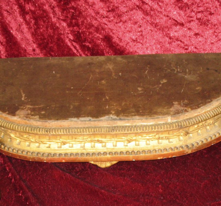 18th century gilded wooden base for pendulum, bronze, sculpture, etc.