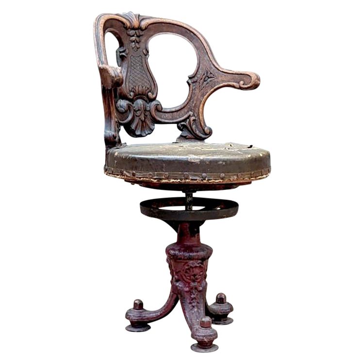 Louis XV Style Swivel Captain's Chair