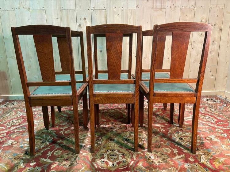 Series of 6 Art Deco chairs