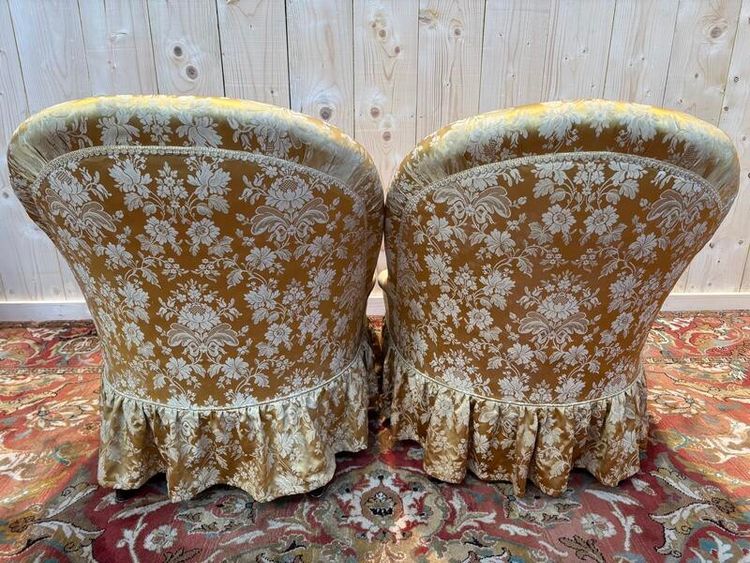 Pair of toad armchairs