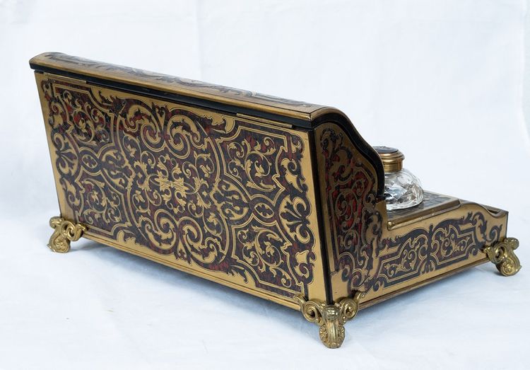 Antique Napoleon III inkwell in noble materials. France 19th century.