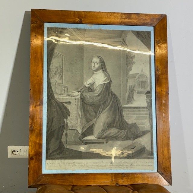 Old drawing of Sister Virginia Centurione from 1801, founder of the Brignoline. Size 94 x 75