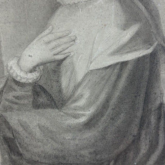 Old drawing of Sister Virginia Centurione from 1801, founder of the Brignoline. Size 94 x 75