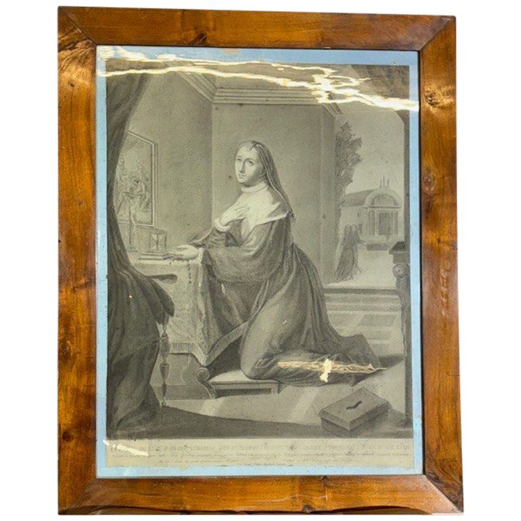 Old drawing of Sister Virginia Centurione from 1801, founder of the Brignoline. Size 94 x 75