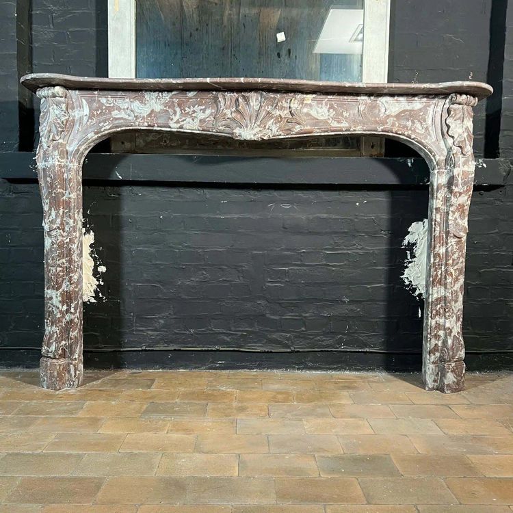 Red Marble Fireplace