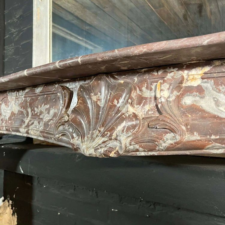 Red Marble Fireplace