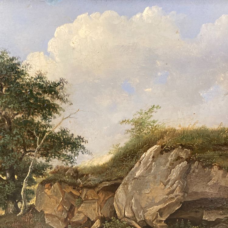 Painting of people in a landscape 19th century