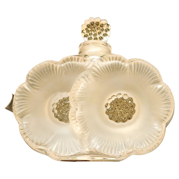 Women's box set of Lalique perfume bottle, two flowers model