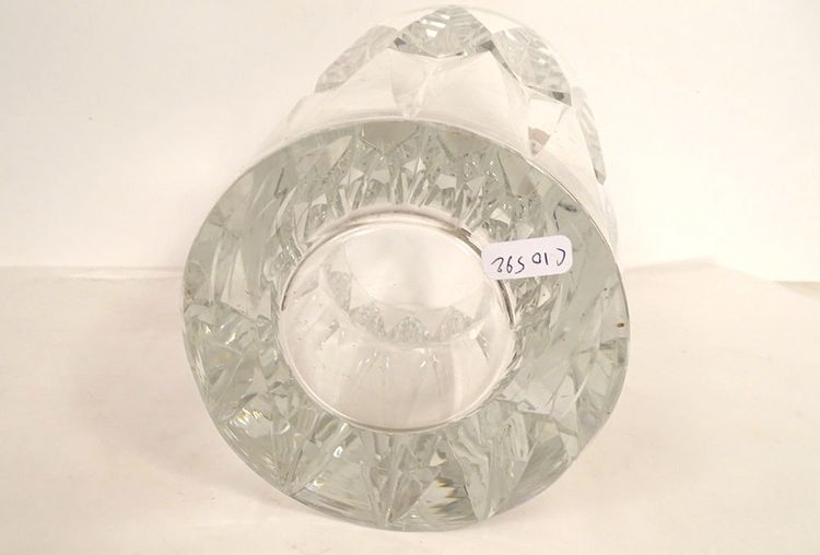 Saint-Louis Cut Crystal Vase France Camaret Model 20th Century