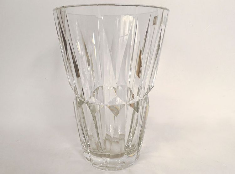 Saint-Louis Cut Crystal Vase France Camaret Model 20th Century